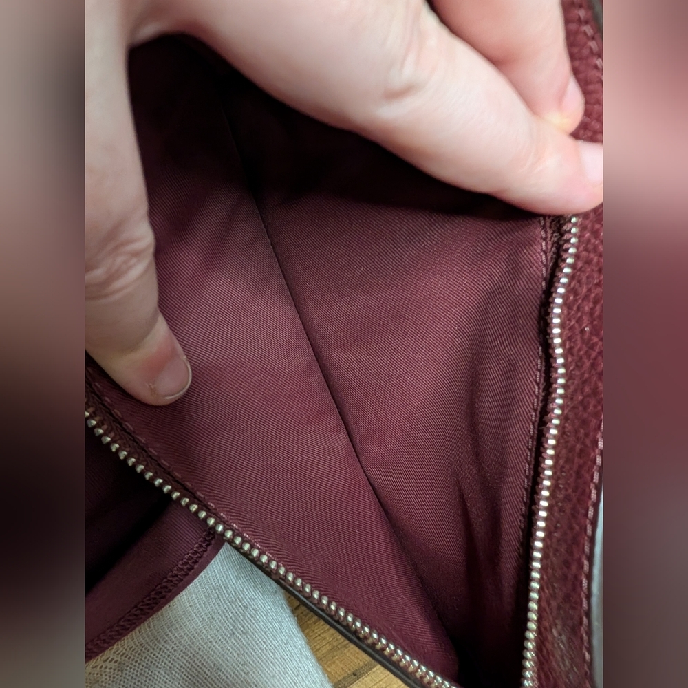 Anna Foldover Crossbody Clutch In Signature Canvas With Rexy By Guang Yu - Picture 13 of 14